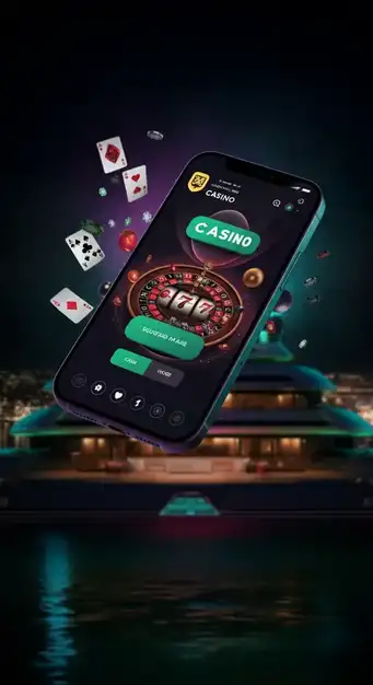 Interface mobile de Pampago Casino affichant des machines à sous sur un smartphone moderne, symbolisant l'expérience de jeu fluide et rapide.
